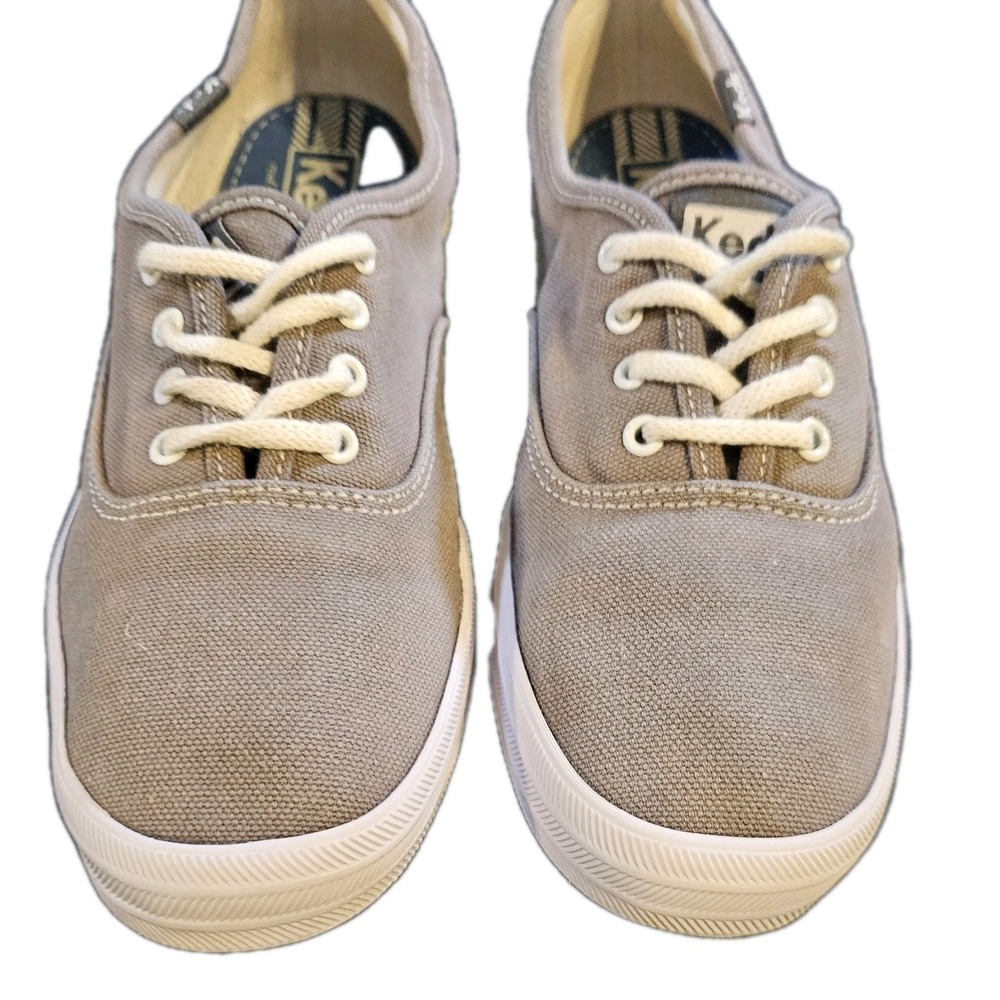 Keds Womens SZ 6 Gray Canvas Champion Original Sneakers Comfort 90's Y2K Retro